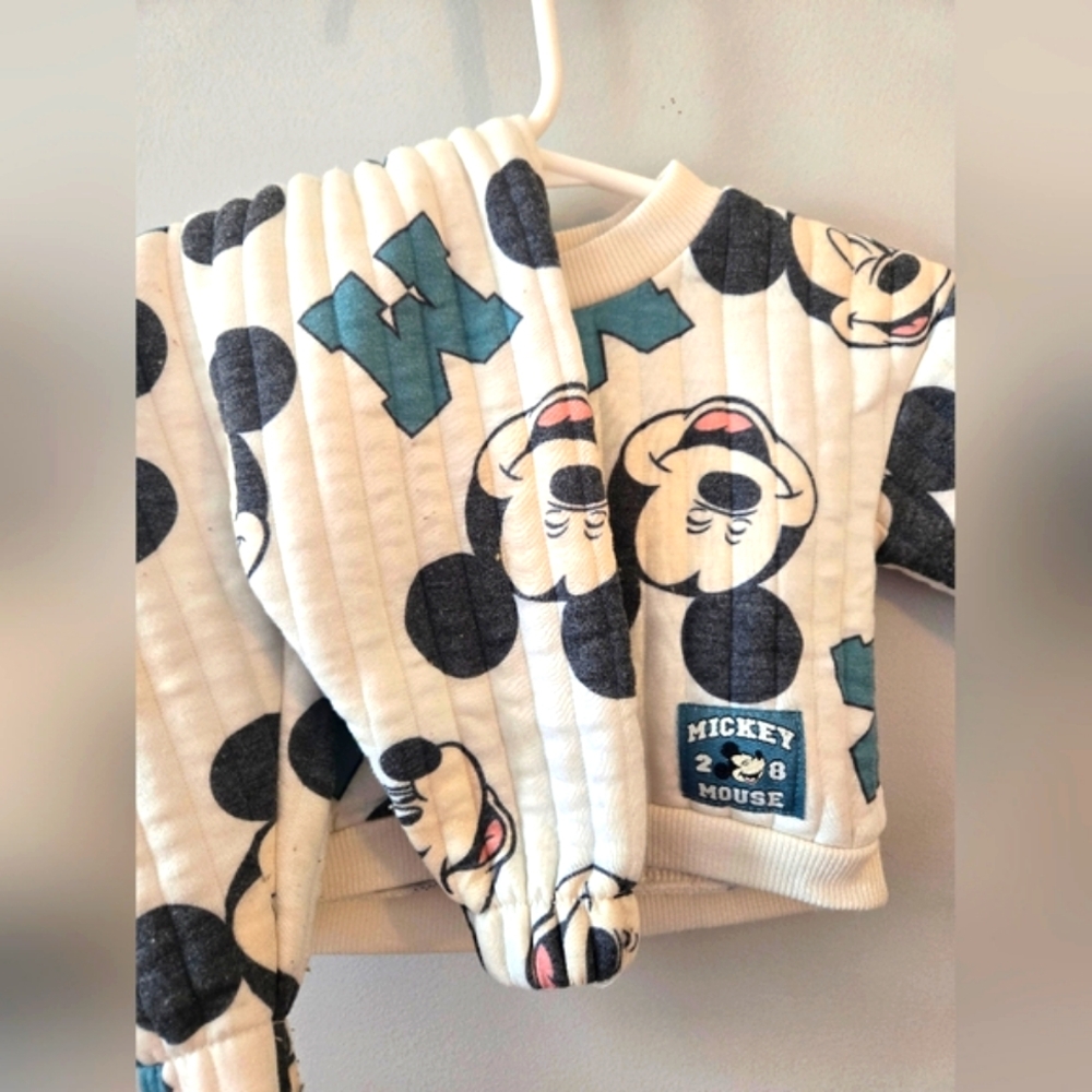 Mickey Mouse Quilted Baby Outfit